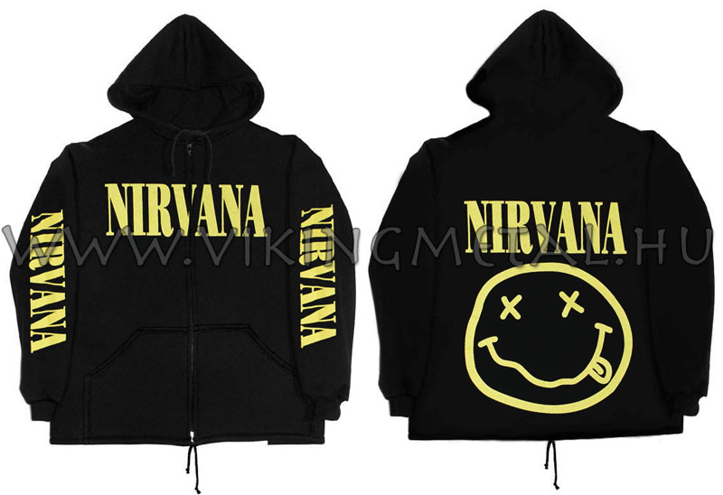 Nirvana - Smiley Face kapucnis pulcsi